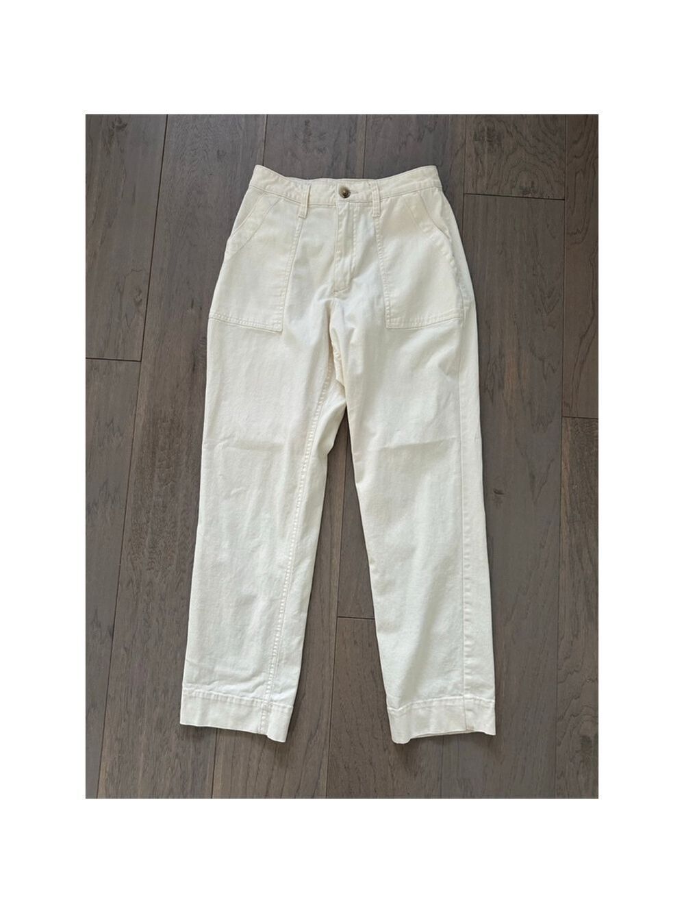 Old Navy Cream Ankle Cropped Pants Women's Size 0